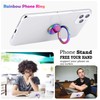 lenoup Rainbow Cell Phone Ring Stand Holder,Multicolor Ring Grip Kickstand,Iridescent