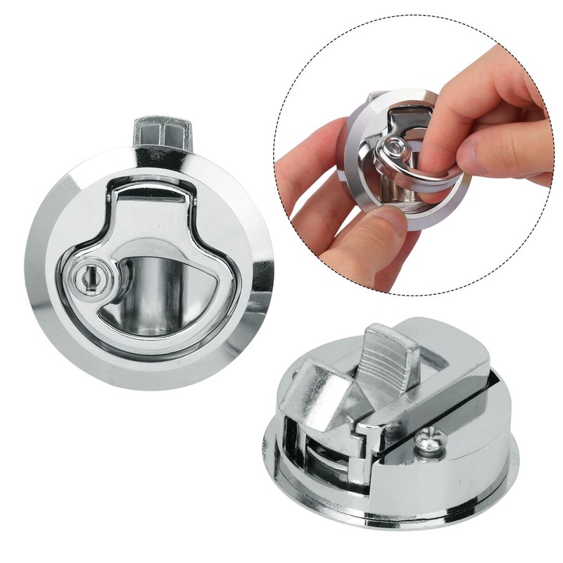 Biugaaufai 4 PCS 2 Inch Zinc Alloy Flush Pull Hatch