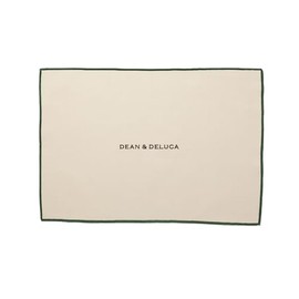 Dean and Deluca Heavy Overlock Placemat Natural x Green Approx 12.6 x 18.7 inches (32 x 45 cm)
