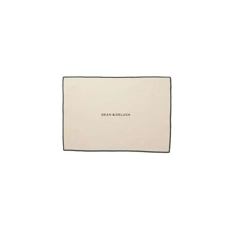 Dean and Deluca Heavy Overlock Placemat Natural x Green Approx