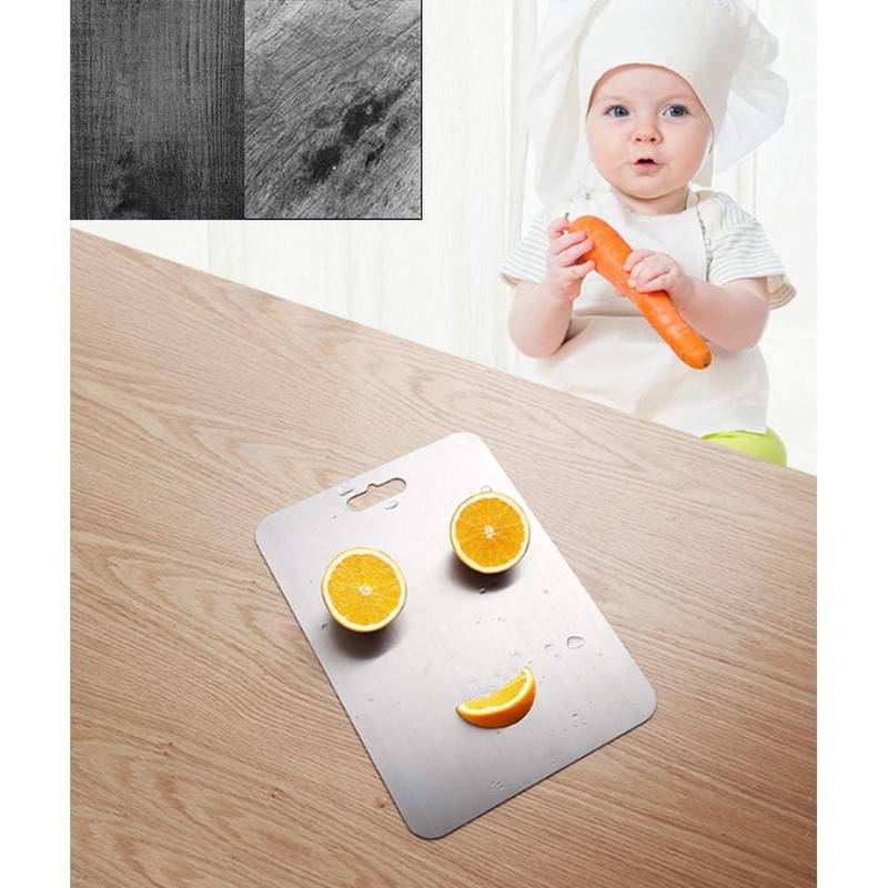 Stainless Steel Chopping Board, zosenda Double Sided Mold-Free Cutting Board,