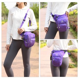 Peicees Leg Bag for Men Fanny Packs Women Men Outdoor Thigh Bags Motorcycle Ride Crossbody Backpack