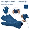 BLMHTWO 2 Pairs Microfiber Dusting Gloves Washable Microfiber Gloves Mitt