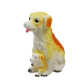 Handmade Hand Painted Real Wax Vivid Dog Puppy Battery Operated Flameless LED Candle Kids’ Children’s Room Nursery Animal Night Light Nightlight Decorative Table Lamp with Timer Home Decor Yellow Back