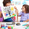 WANSTE 0.25 Inch Round Permanent Adhesive Color-Code Dot Stickers,Black Small