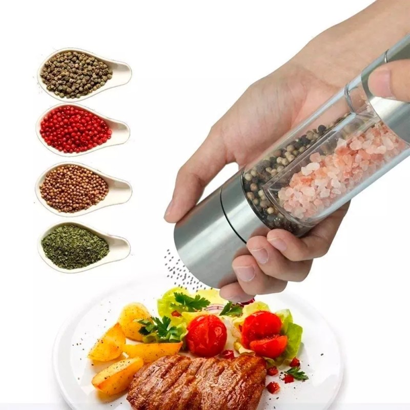 Pepper Muller Molinillo Doble Pimienta Sal Especias Molino Cocina Moler