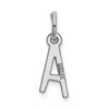 Bonyak Jewelry 14k White Gold Small Slanted Block Letter A