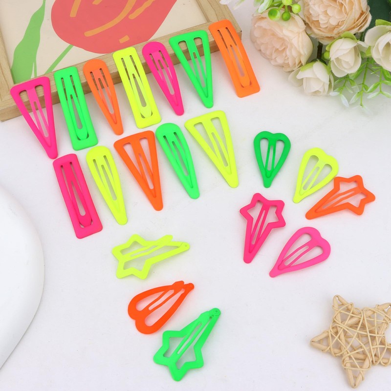 Neon Accessories Snap Hair Clips for Women Girls 20Pcs 5