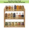 3 Tier Bamboo Spice Rack, Seasoning Jars Rack Shelf Spice
