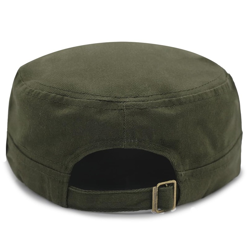 Rumnoke Cadet Army Cap for Women Men Unisex Flat Top