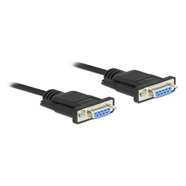 Delock Serial Cable RS-232 Sub-D9 Female to Female Null Modem with 10m
