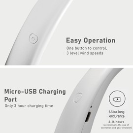 Fenzer 3-Pack Neck Fan, Portable Bladeless Neck Fans, Upgrade 360° Airflow, Super Quiet, 3 Speeds, 5000mAh Personal Wearable Neck Fan, Upgraded Cooling Air Volume USB Rechargeable Hands Free Fan