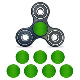 MightySkins Vinyl Decal Skin Compatible with Fidget Spinner Center Cap – Lime Carbon Fiber | Protective Sticker Wrap for Your Fidget Toy Bearing Cap | Easy to Apply Cover