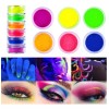 Xiaoya Sombras Para Ojos Maquillaje Pigmentos Uñas Neon 6 Colores