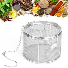 Ktsxxops Seasoning Strainer Large Stainless Steel Tea Infuser, sieve fine mesh with Extended Chain Hook for Brew Loose Leaf Tea, Seasonings Cooking, Ice Cube