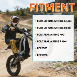 JFG RACING Front or Rear Brake Pads for Electric Dirt Bike,2 Pcs Dirtbike Brake Pads for Surron Light Bee X and S/Talaria Sting MX3 and R MX4/X160/X260