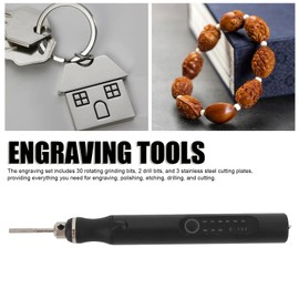 Elektrischer Gravurstift, 3 Geschwindigkeiten Einverstellbarer Wiederaufladbarer Schnurloser Graveur für, Metall, Glasgravur und Polieren, Ätzen, Bohren, Schneiden mit