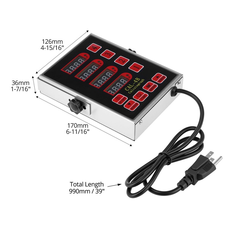 QWORK Kitchen Timer for Cooking, 4 Channel Stainless Steel Commercial