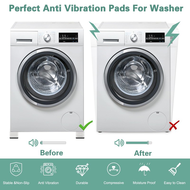 DEWEL Anti Vibration Pads for Washing Machine, 4 Pcs Washer