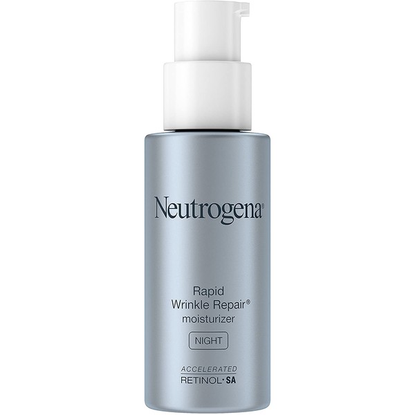 Neutrogena Rapid Wrinkle Repair Retinol Anti-Wrinkle Night Cream, Anti-Wrinkle Face & Neck Cream Moisturizer with Hyaluronic Acid, Retinol & Glycerin, 1 fl. oz