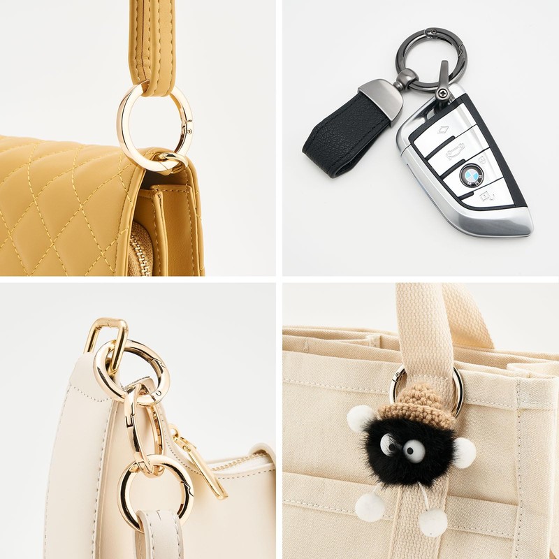 QIUTIMIY Pack of 4 Round Lobster Ring O-Ring Metal Round