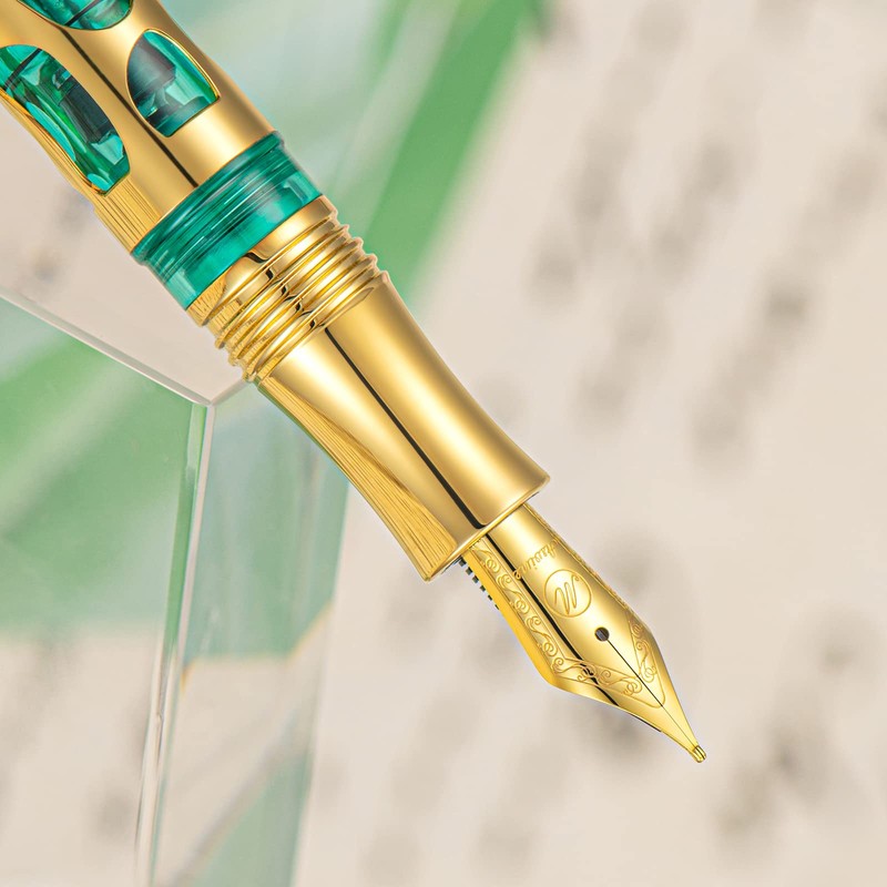 Asvine V169 Vacuum Fill Fountain Pen Iridium Fine Nib Waterdrop