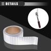 Motoforti Reflective Tape, 1cmx8m, Weather Resistant, PVC, Silver Tone