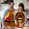 Tkifoda Happy Thanksgiving Aprons with Pockets, Waterproof Fall Aprons for