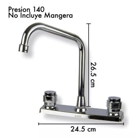 CNX Mezcladora Para Fregadero Con Cartucho 1/4, Incluye Manguera