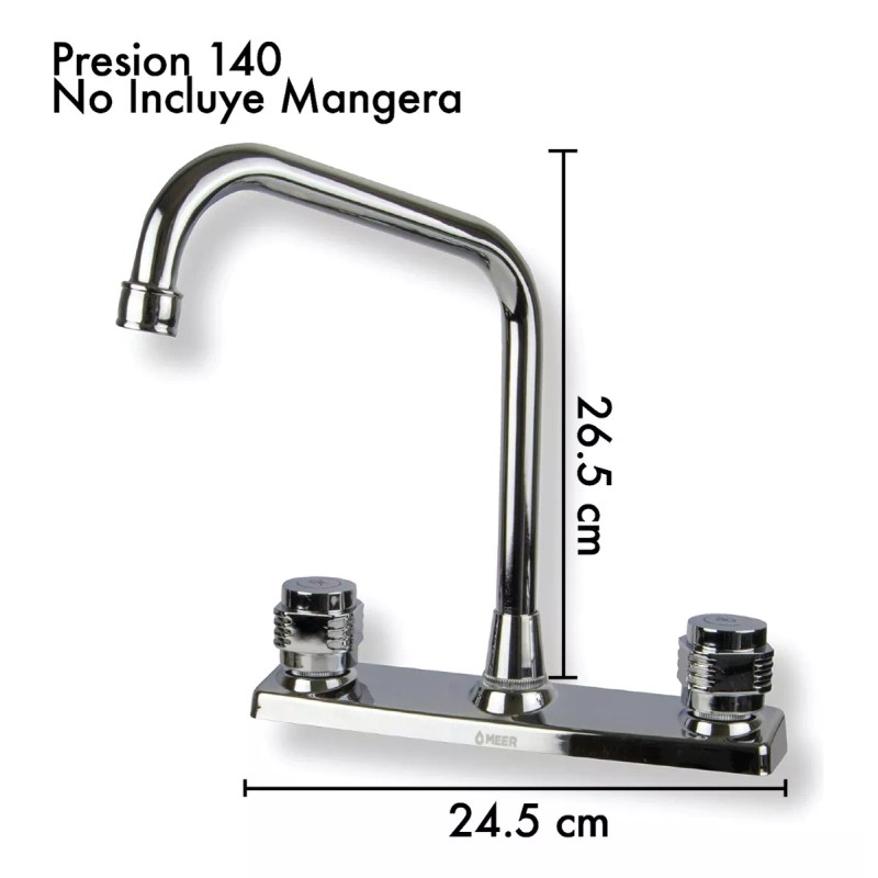 CNX Mezcladora Para Fregadero Con Cartucho 1/4, Incluye Manguera