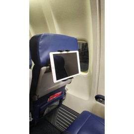 Obliter8 "Blue Steel" Multi-Attachment Smartphone/Tablet/Pad/Switch gaming system Travel Mount for In-Flight Airplane, Car Visor/Vent, Desktop, Traveling 360 degree rotation Ultra Durable and Secure