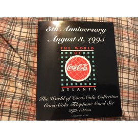 5th Anniversary 96 World Of Coke Mint Folder Cocacola White Black Phonecard Set
