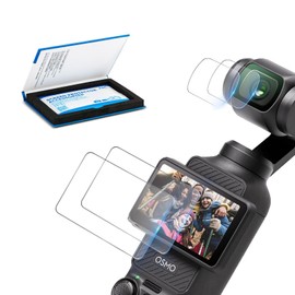 [2+2 Pack] Screen Protector for Dji Osmo Pocket 3, Lens Screen Protector for Dji Osmo Pocket 3, Osmo Pocket 3 Screen Protector,Ultra-Thin Anti-Fingerprint Anti-Scratch 9H Hardness 2.5D Rounded Edges