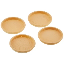 Bidoor PP-137 Round Wood Grain Spruce, Large Size, Pack of 4