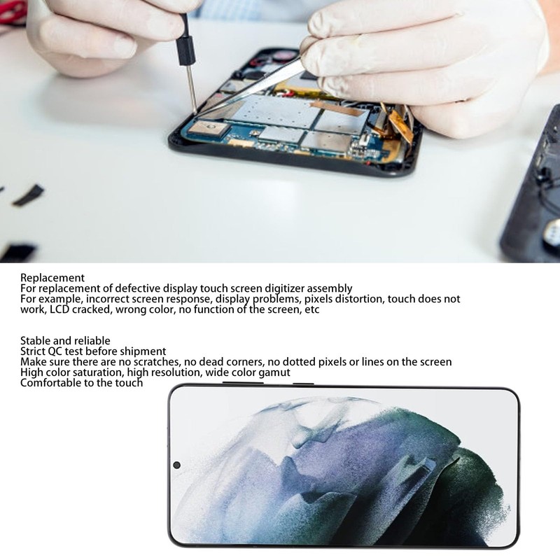 Pomya Reemplazo de Pantalla para S21 Plus 5G, Conjunto de