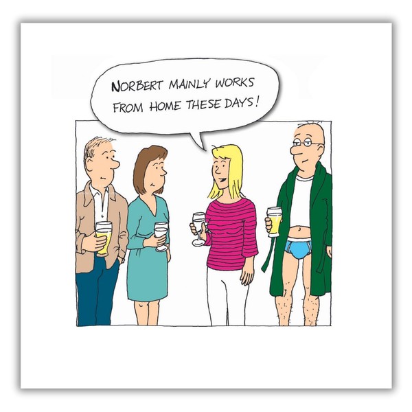 Funny Norbert Working From Home Birthday Card – Humorous UK