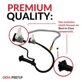 Clutch Master Cylinder and Slave Line Assembly compatible with 1997-2008 F-150 F-250 4.2L 4.6L Heritage FX2 STX XL XLT XTR STX Flotillera Lariat