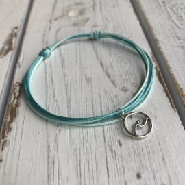 Fanfarria Surfer Wave Teal Anklet