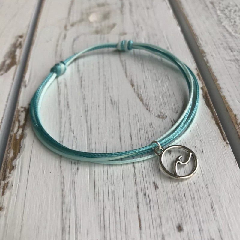 Fanfarria Surfer Wave Teal Anklet