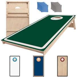 Cornhole Board Set - No Bounce, Regulation Size 4x2 ft, Made of 1/2" Pine Plywood,UV Printing Includes 8 Bean Bags and 2 Cornhole Boards,Perfect for Outdoor Games and Gatherings