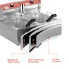 Electric Deep Fryer 17.2L Stainless Steel Dual Tank with Basket