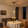 6" Mini Hammered Glass Black Pendant Lights Kitchen Island Lighting