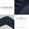 RUIKASI Double Fitted Sheet Deep - Navy Blue Bottom Sheet