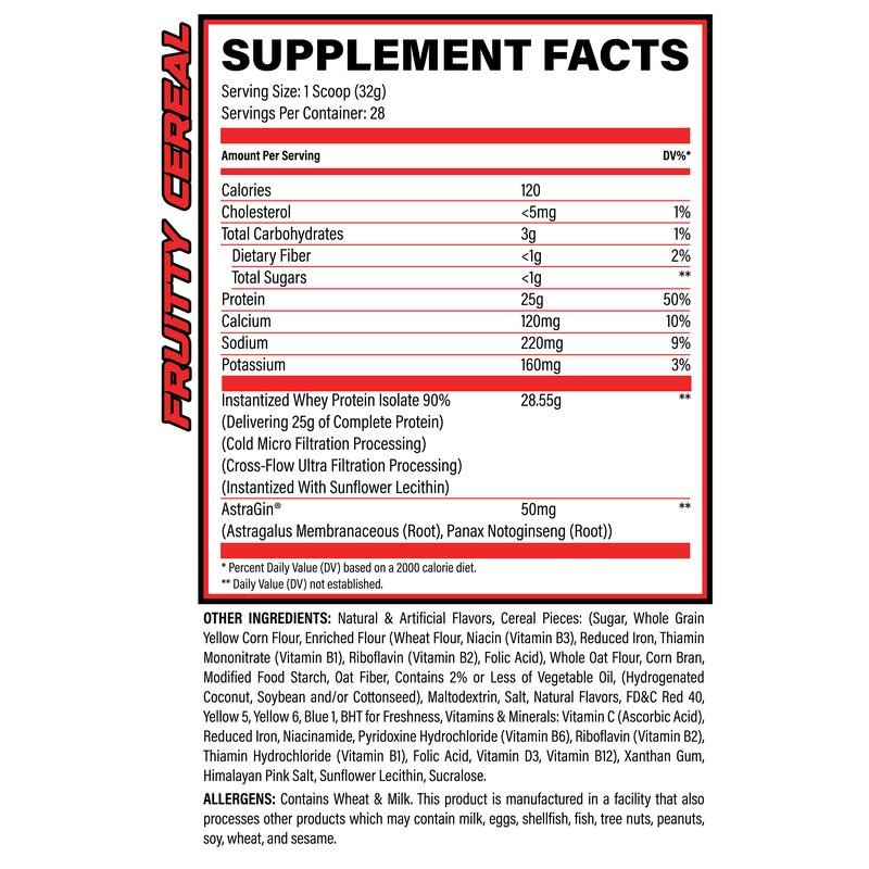 FERAL WHEY PROTEIN ISOLATE - Flavor: Fruitty Cereal