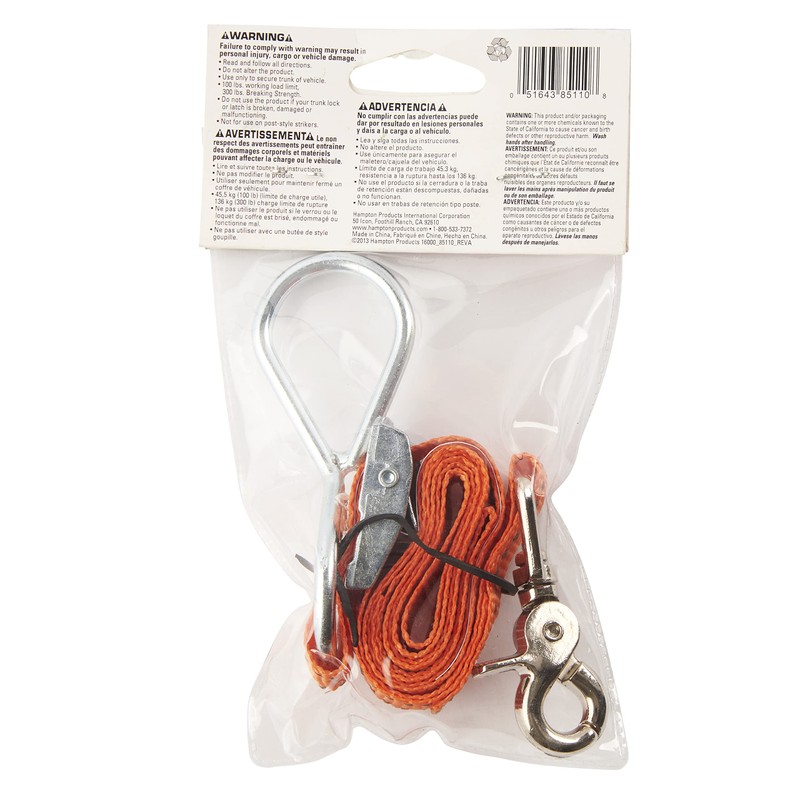 Keeper – 1” x 3’ Trunk Tie-Down Strap - 100