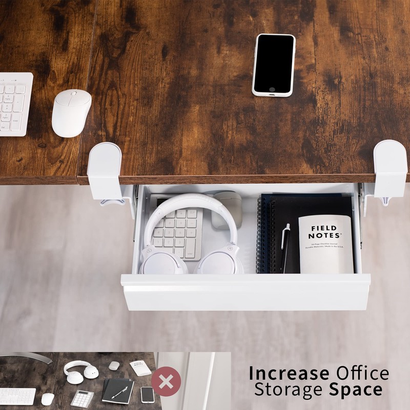 VIVO 16 inch Clamp-On Sliding Pull-out Drawer without Shell for