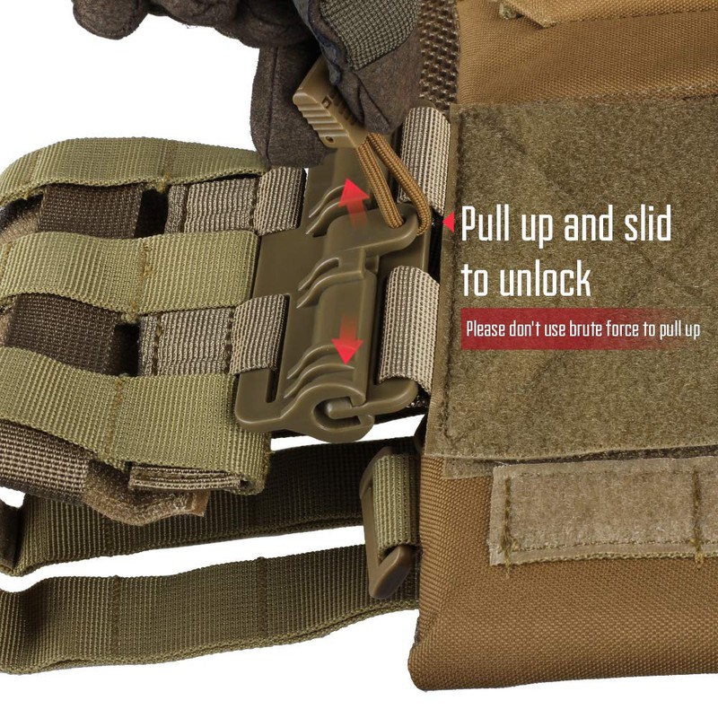 LIVANS Quick Release Buckle Set for Plate Carrier,Molle Side Belt