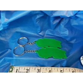O’Reilly Auto Parts Rubber Advertising Logo Key Ring Keychain NOS-SET OF 2