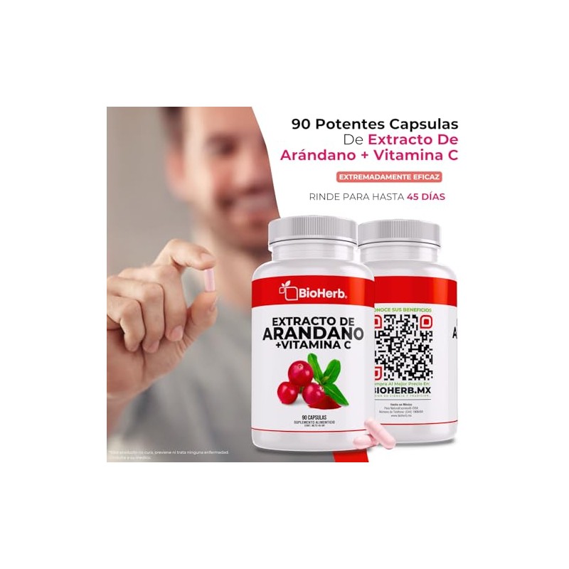 BioHerb® | Arándano Rojo Orgánico + Vitamina C | 90