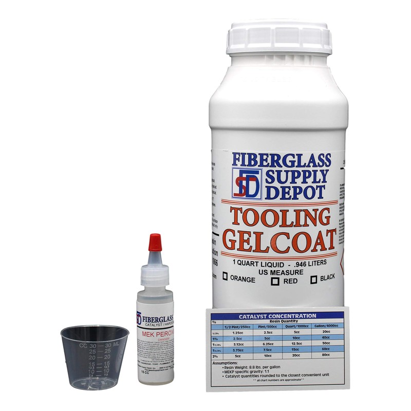 Red Tooling Quart with 15cc Hardener (MEKP)